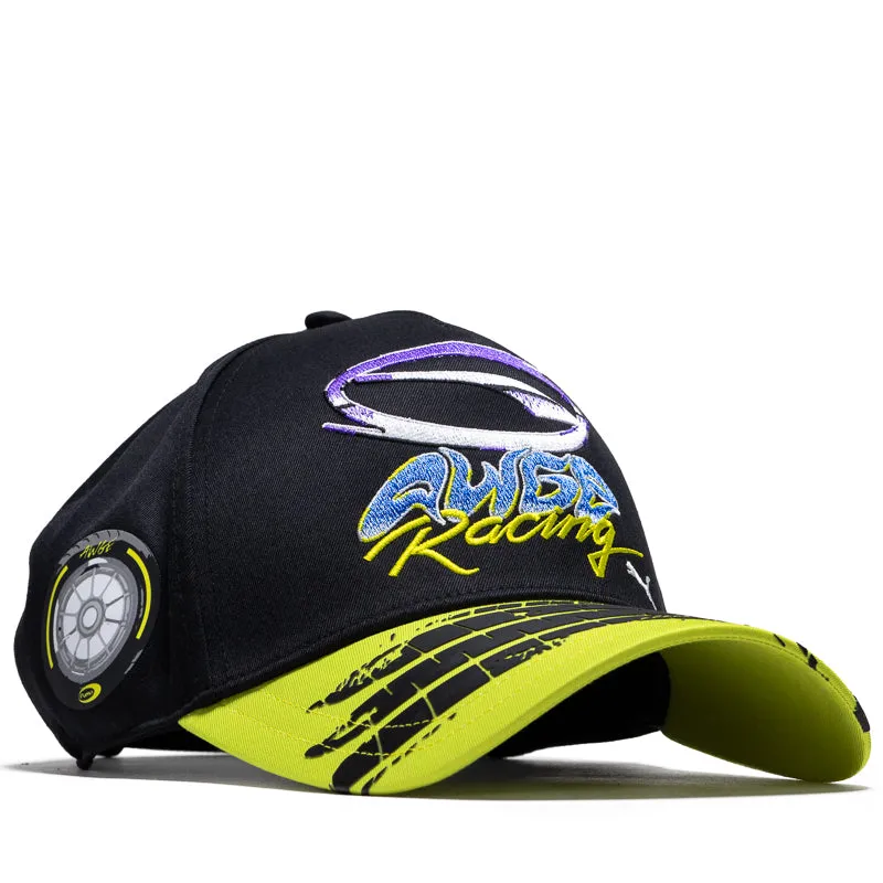 A$AP Rocky x Puma AWGE Racing Strapback - Black/Lime Sheen
