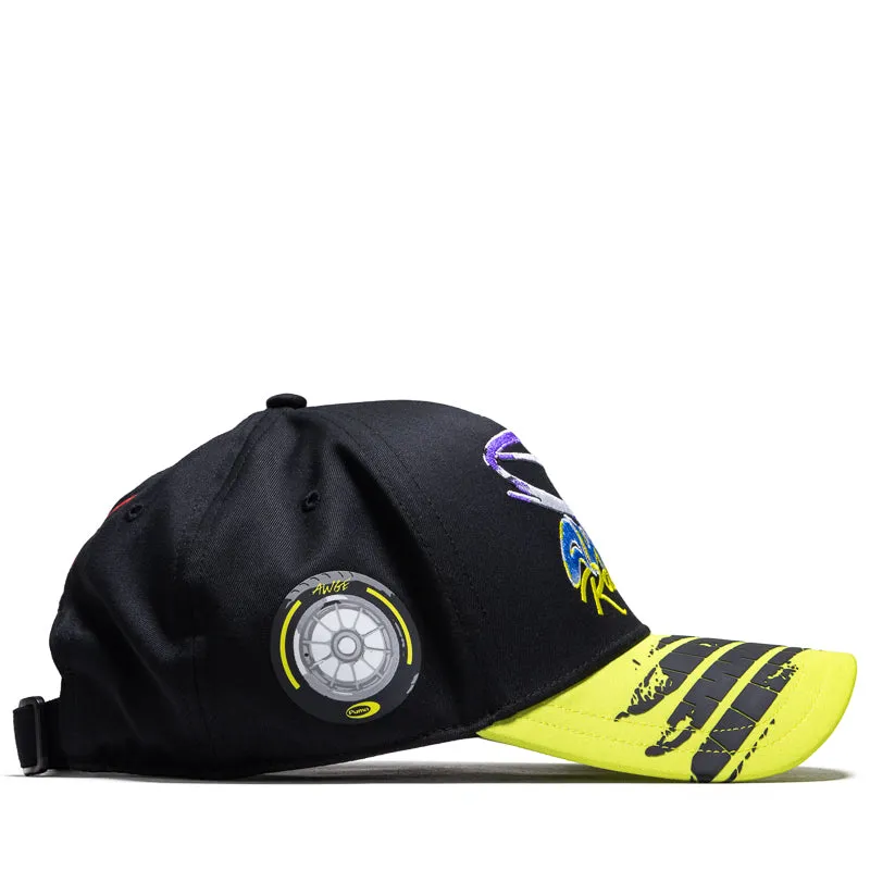 A$AP Rocky x Puma AWGE Racing Strapback - Black/Lime Sheen