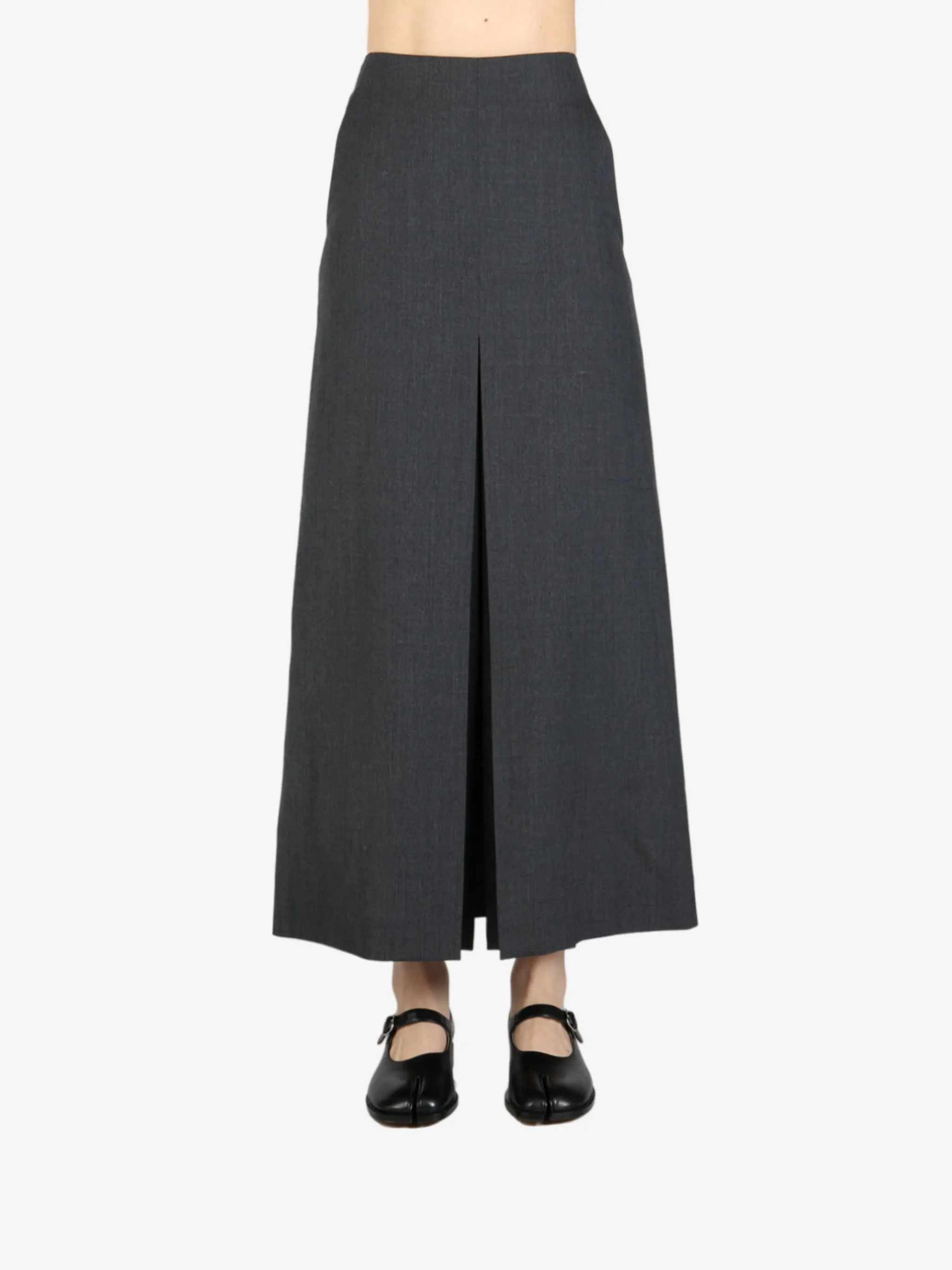 AURALEE - Women Wool Kid Mohair Hop Sack Slit Skirt