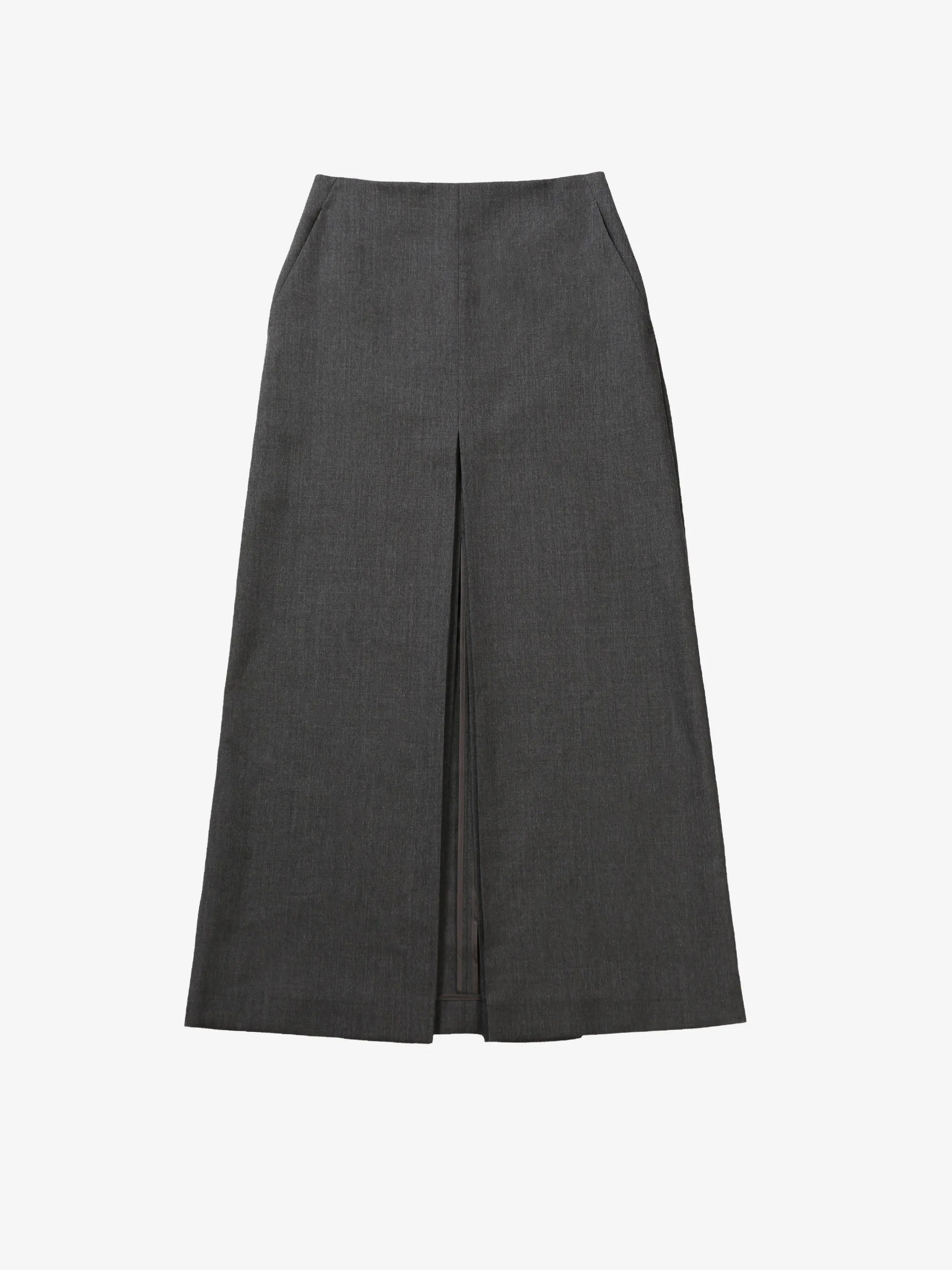AURALEE - Women Wool Kid Mohair Hop Sack Slit Skirt