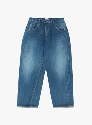 Baggy 5 Pocket Pants Medium Dark Blue Damage
