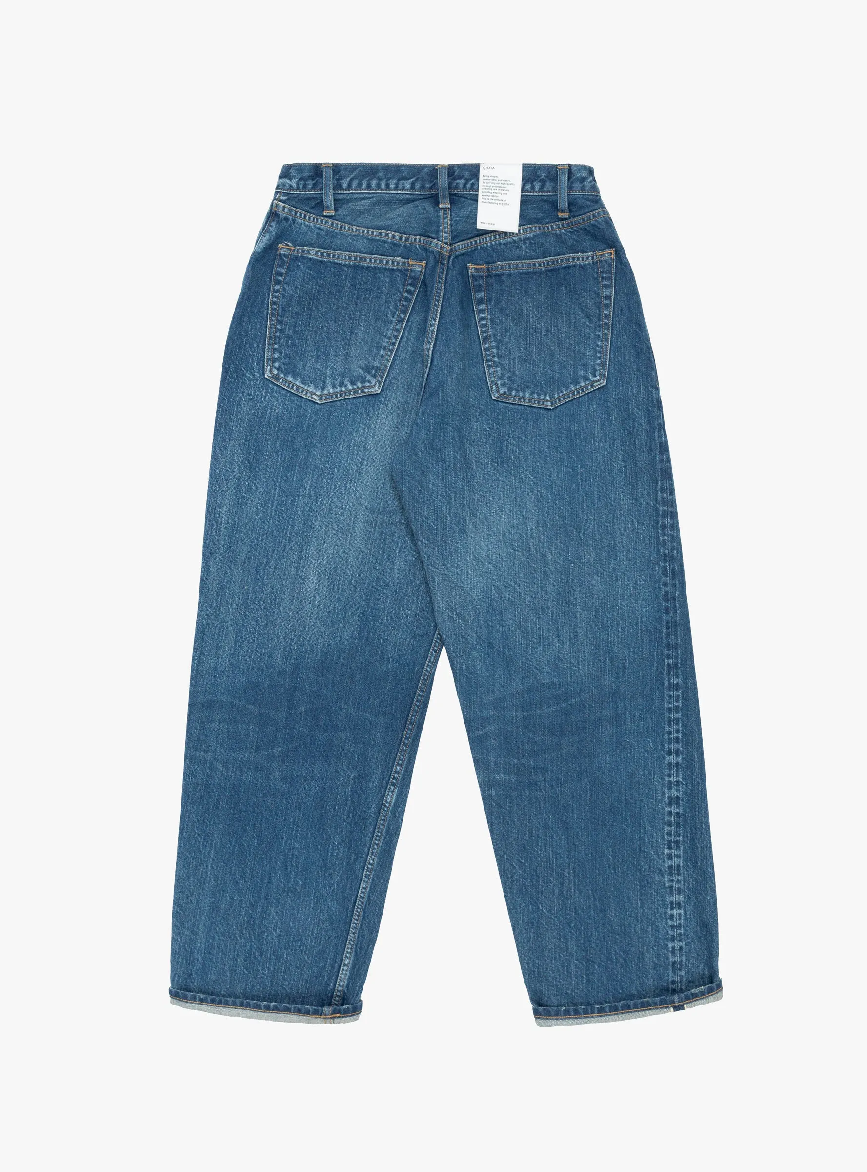 Baggy 5 Pocket Pants Medium Dark Blue Damage