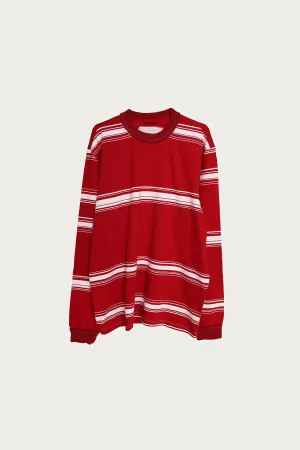 Big L/S Tee - Red/White
