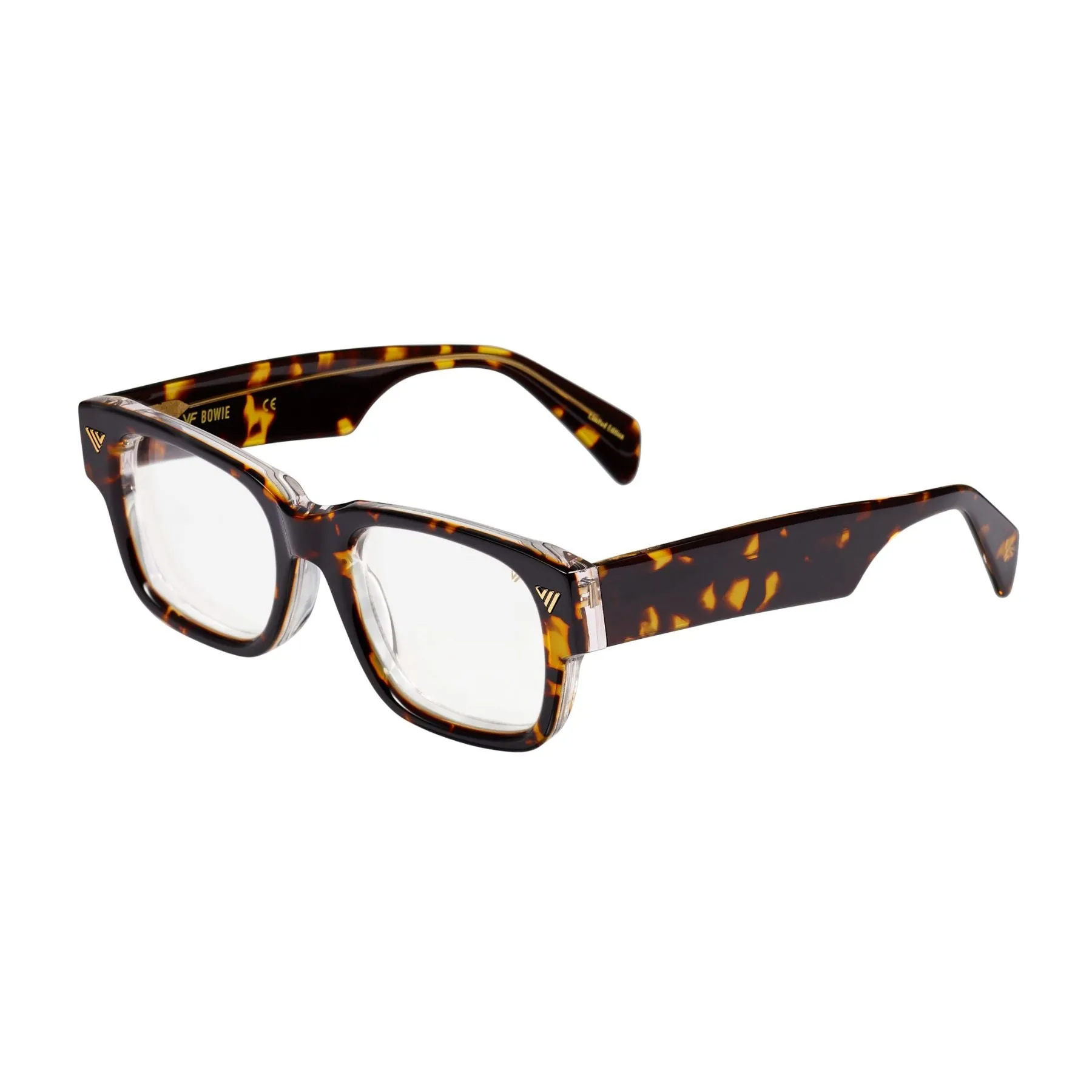 Bowie Brown Tortoise and Clear Acetate