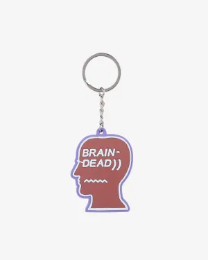 Brain Dead - Logohead Keychain - (Red)