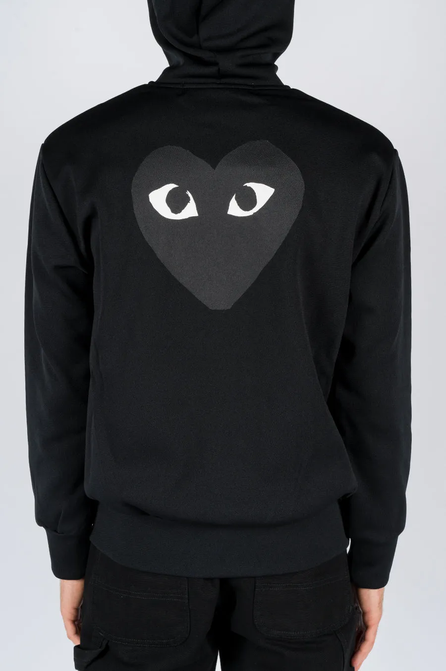 COMME DES GARCONS PLAY HOODIE JACKET BLACK
