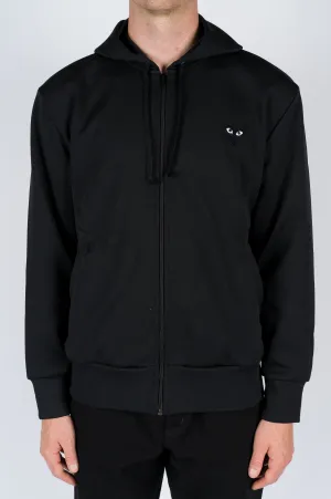 COMME DES GARCONS PLAY HOODIE JACKET BLACK