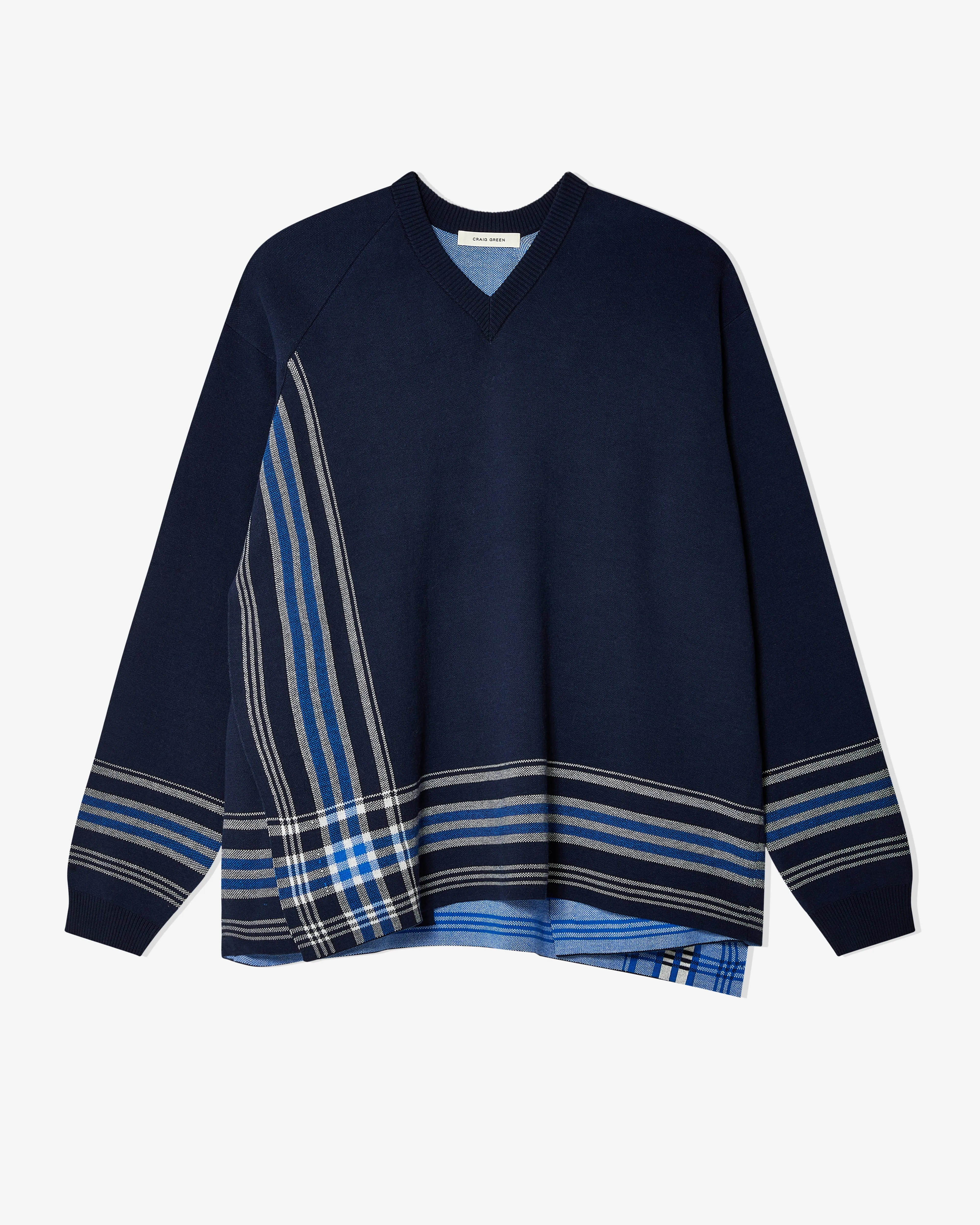 Craig Green - Men's Handkerchief Knit V-Neck - (Navy)