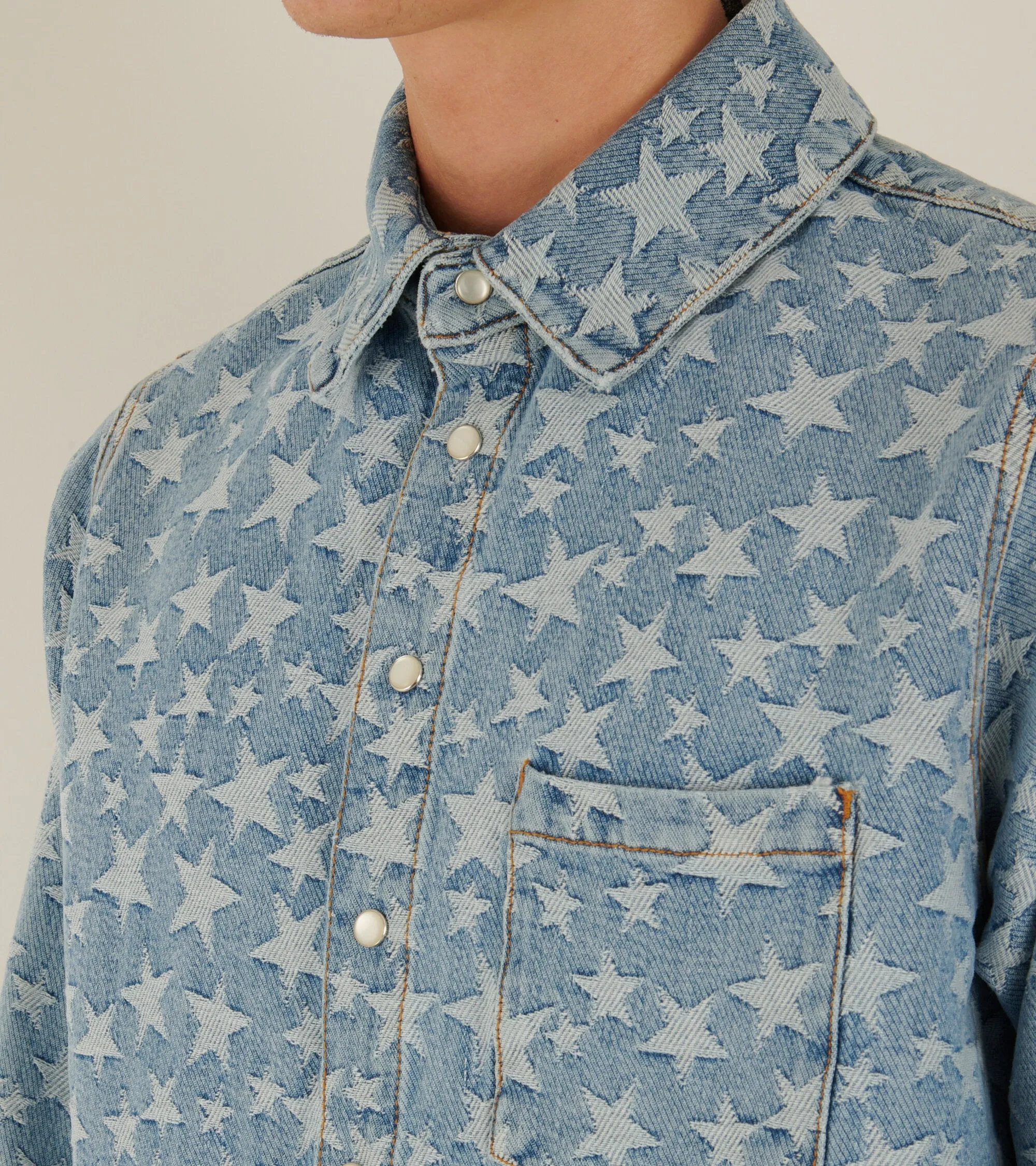 Denim Star Overshirt Light Blue