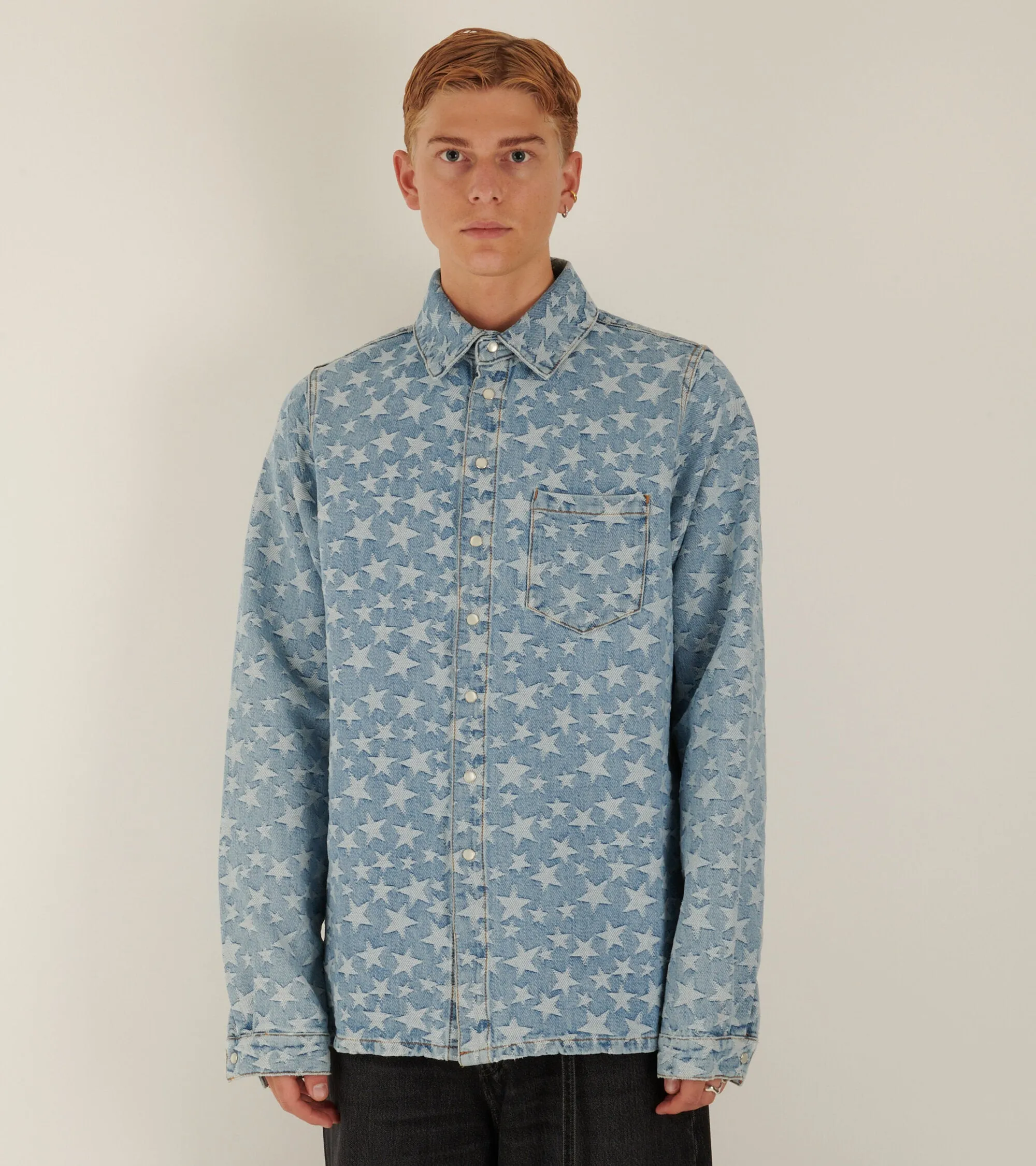 Denim Star Overshirt Light Blue