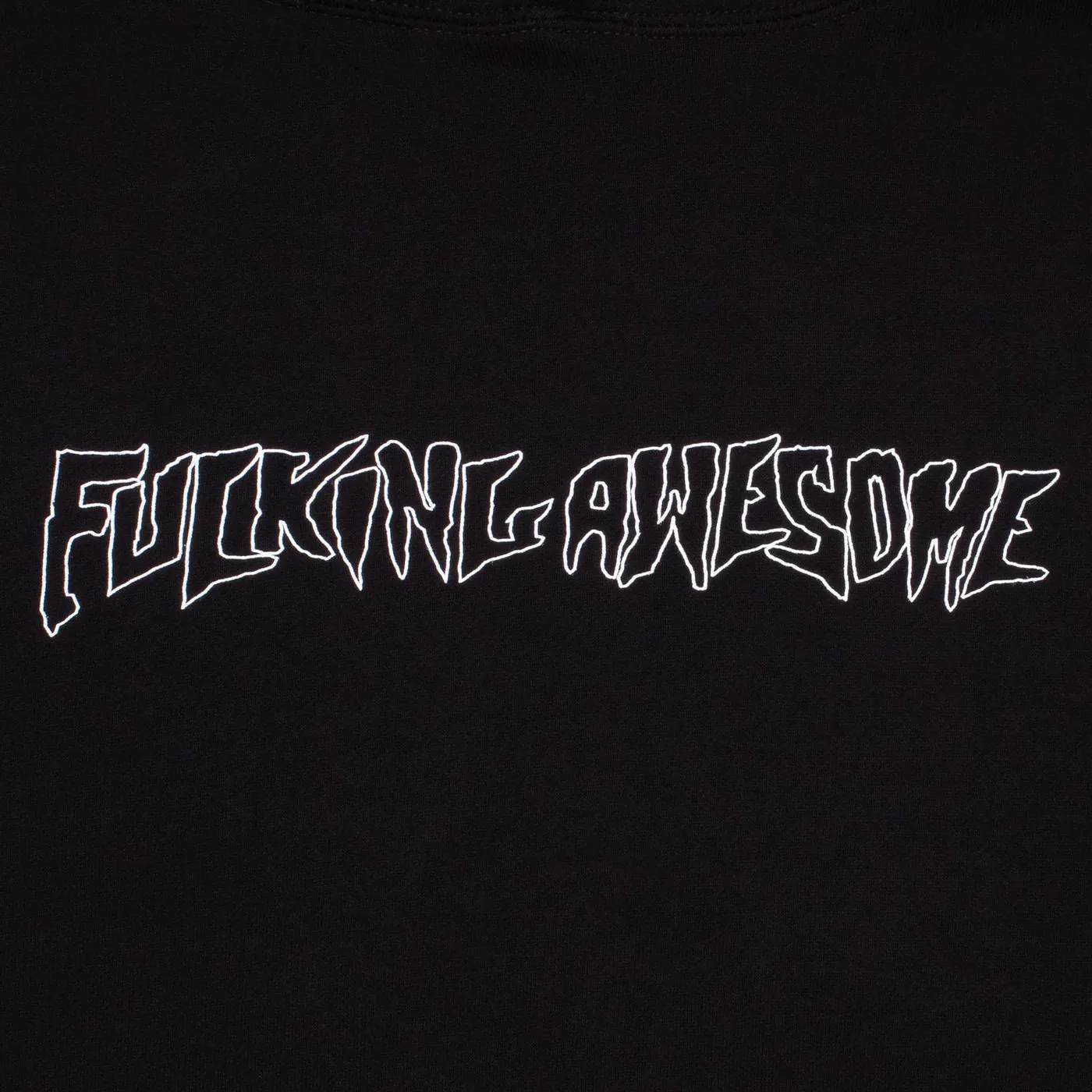 Fucking Awesome  Outline Stamp Hoodie // Black