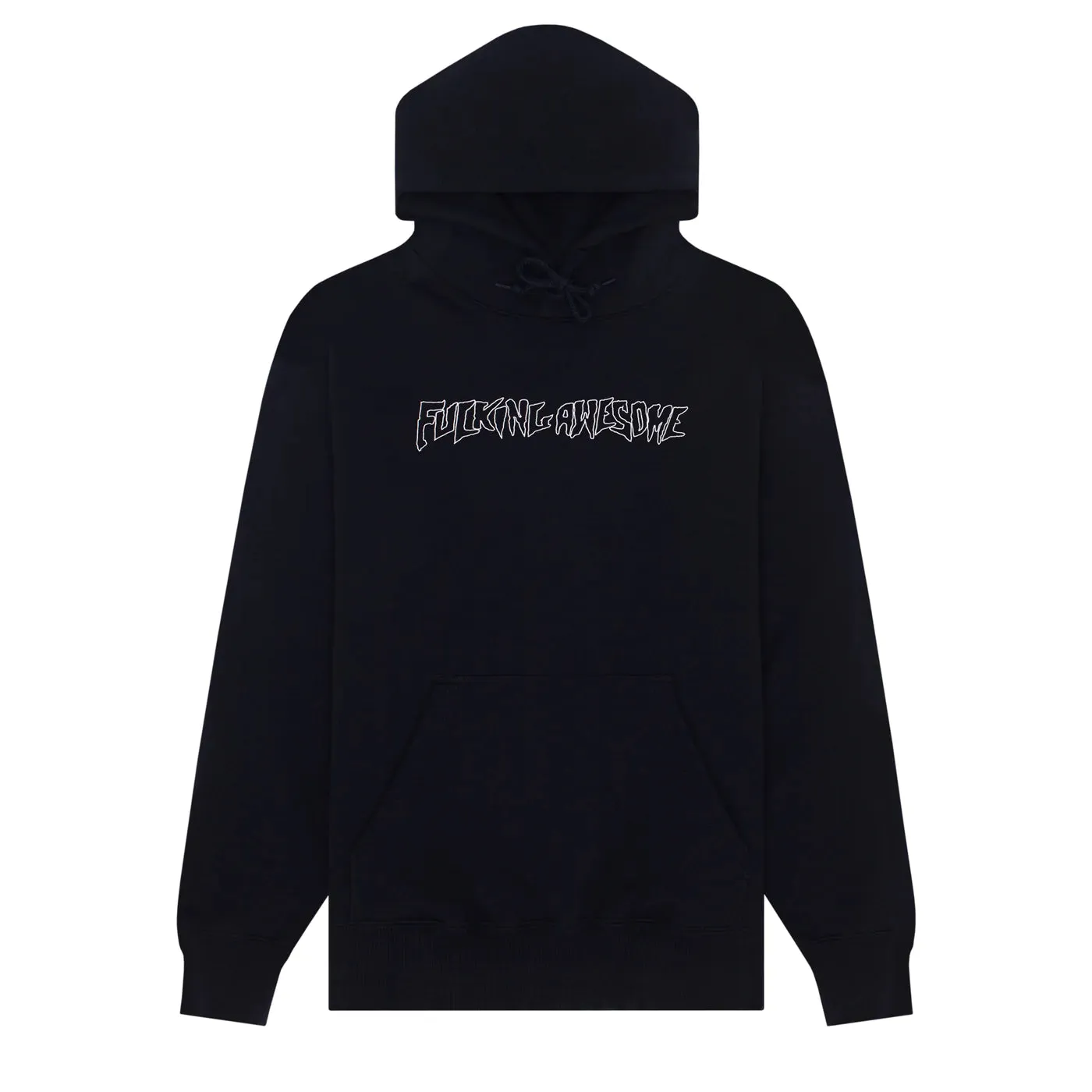 Fucking Awesome  Outline Stamp Hoodie // Black