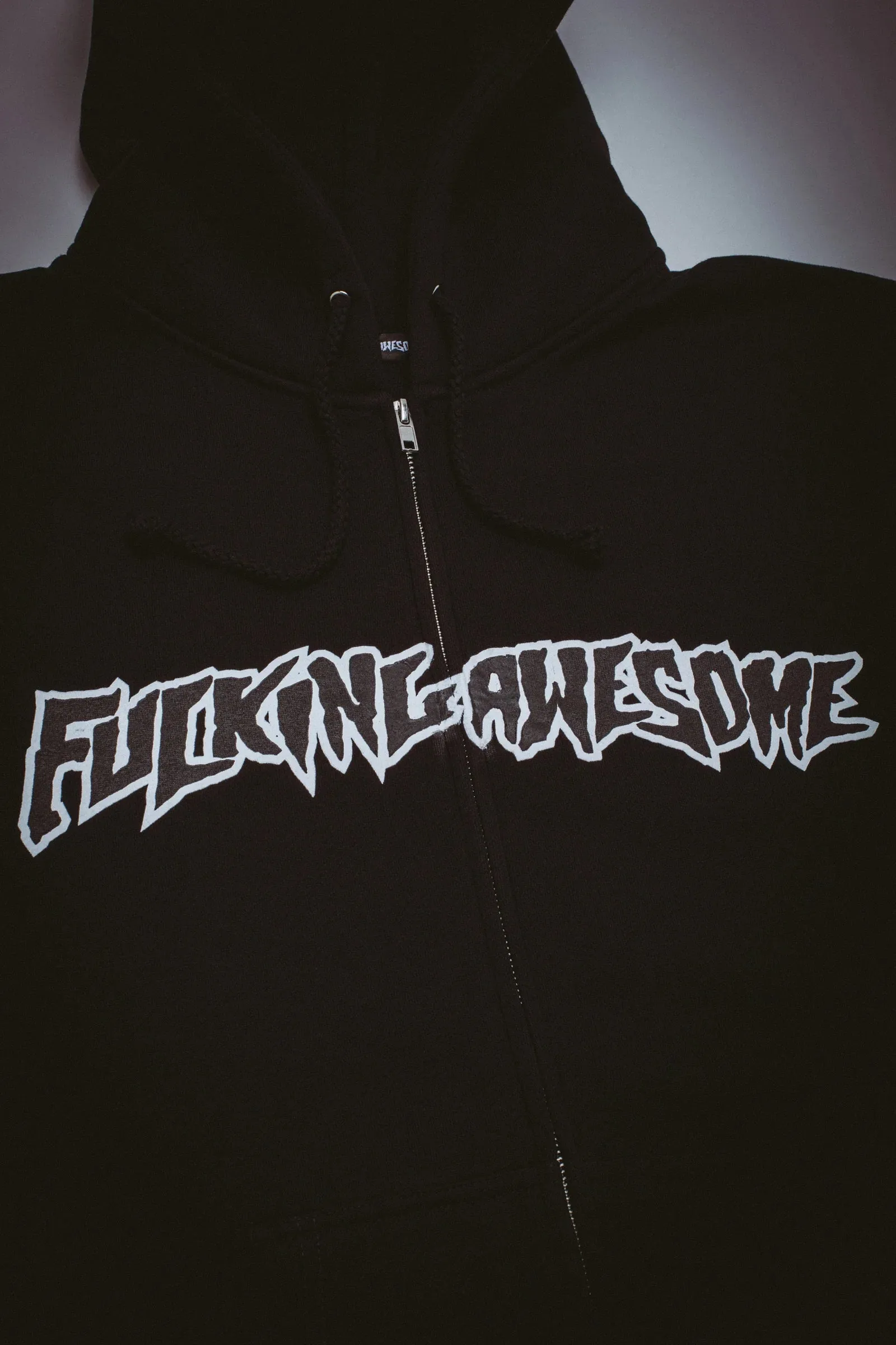 Fucking Awesome Stamp Logo Zip Hoodie // Black