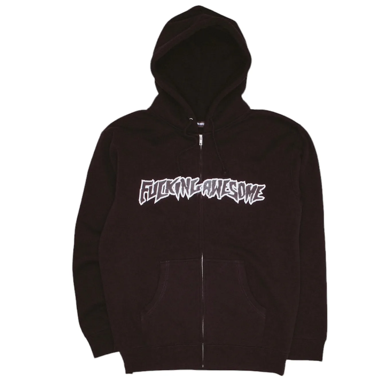 Fucking Awesome Stamp Logo Zip Hoodie // Black