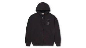 FULL ZIP HOODIE - JET BLACK /  FOGGY DEW