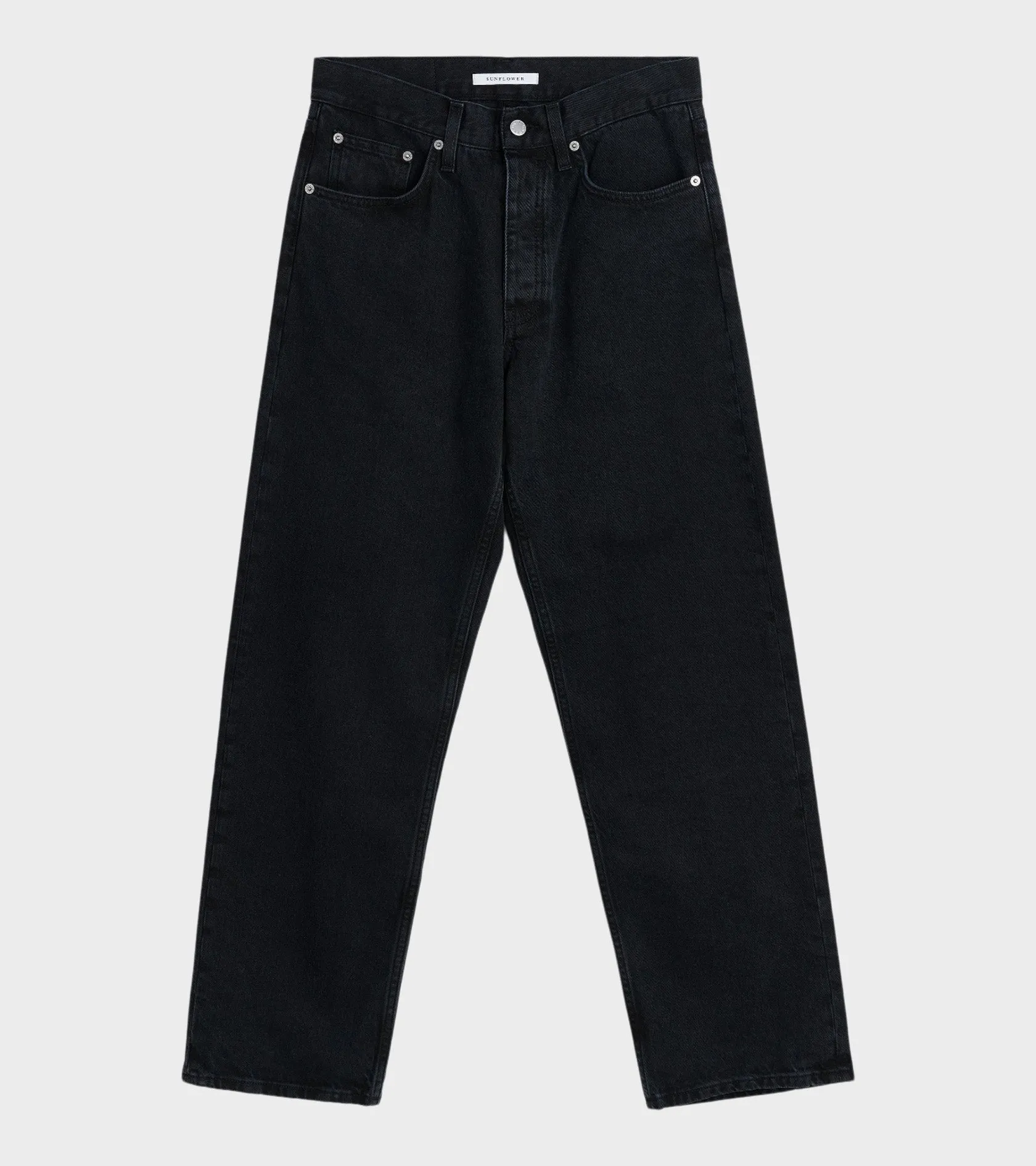 Loose Jeans Washed Black