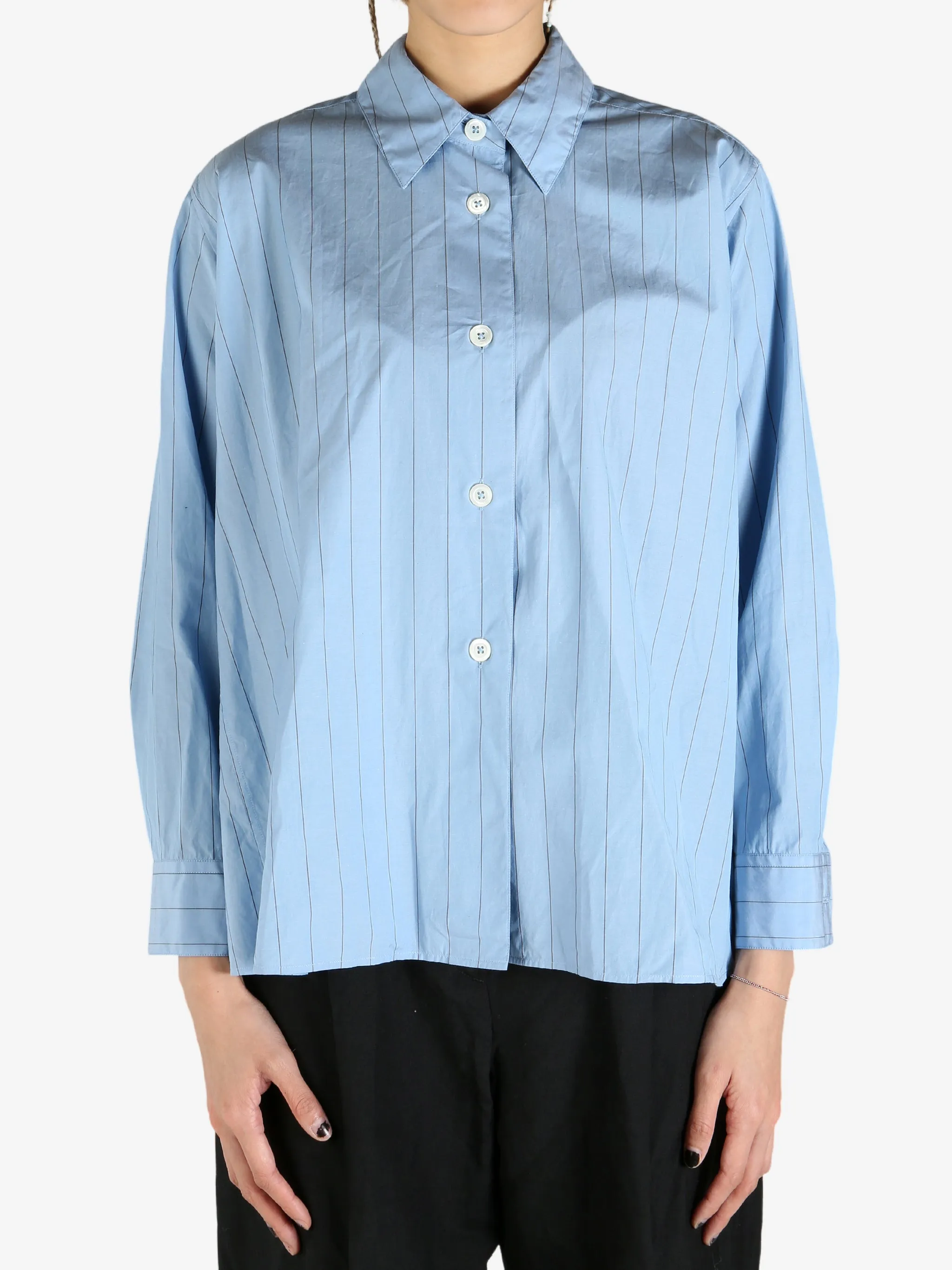 MARGARET HOWELL - Women Wide Stripe Swing Shirt