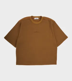Nylon Back S/S Sweatshirt Cinnamon Brown
