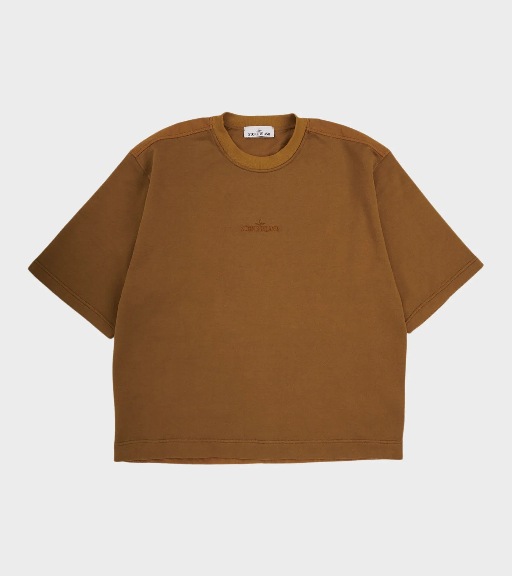 Nylon Back S/S Sweatshirt Cinnamon Brown