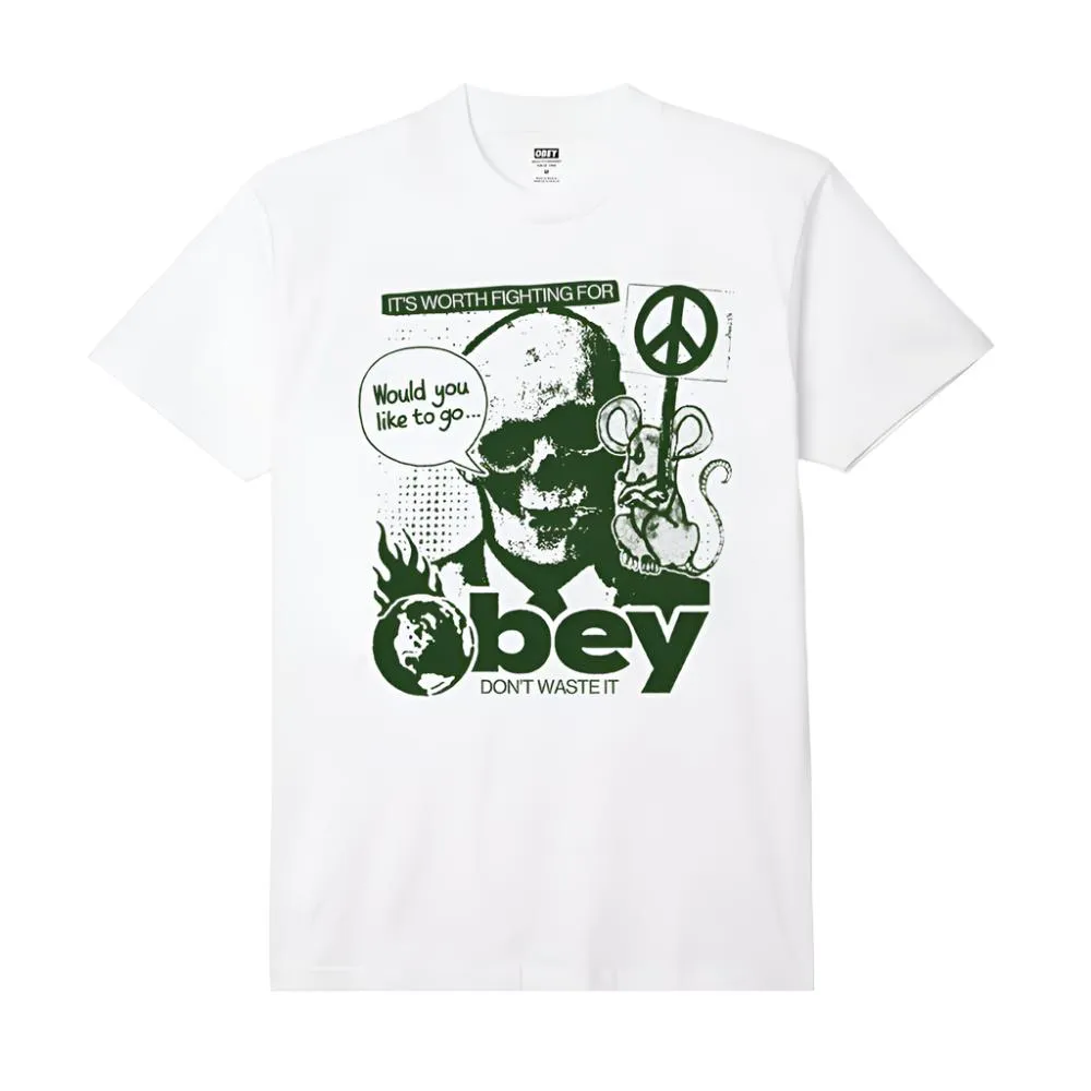 OBEY DON'T WASTE IT TEE // WHITE