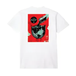 OBEY DRINK CUDE OIL CUP TEE // WHITE