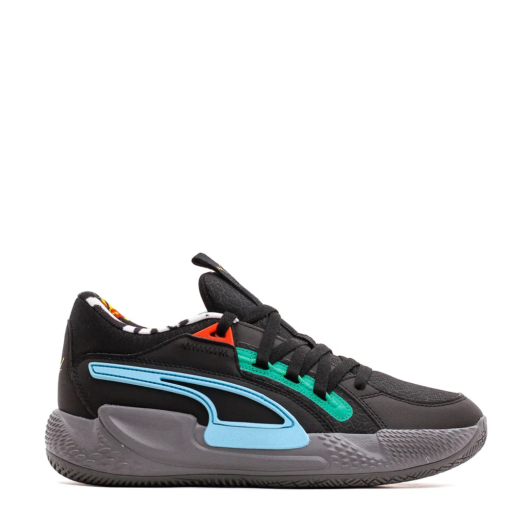 Puma Basketball Men Court Rider Chaos Block Party Black Cast Iron 378265-01