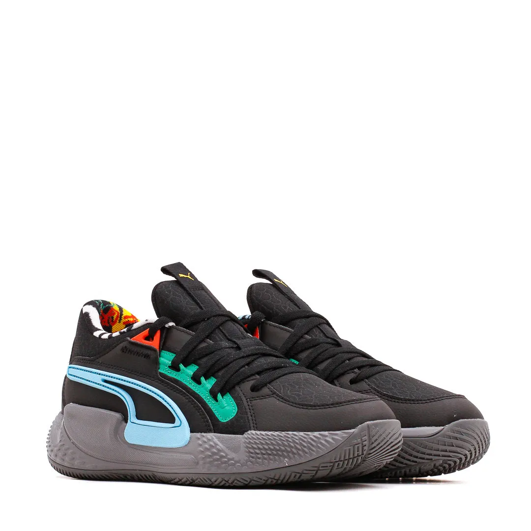 Puma Basketball Men Court Rider Chaos Block Party Black Cast Iron 378265-01