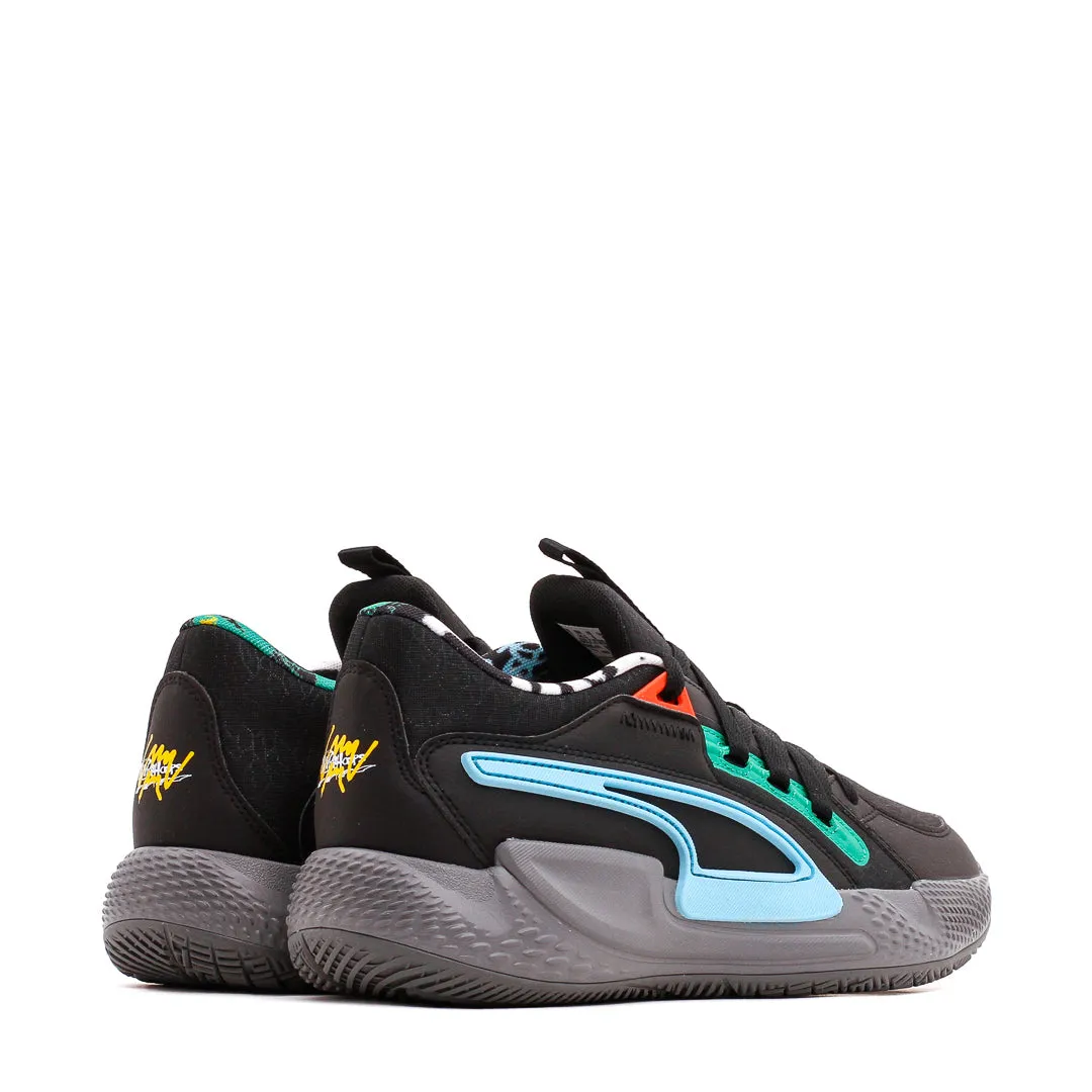 Puma Basketball Men Court Rider Chaos Block Party Black Cast Iron 378265-01