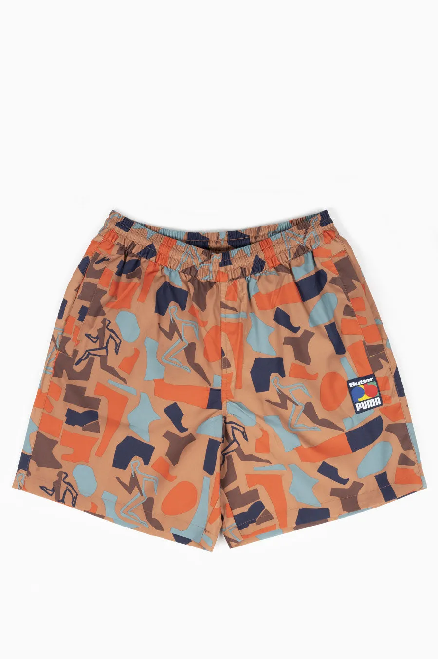 PUMA X BUTTER GOODS AOP SHORTS MINERAL BLUE