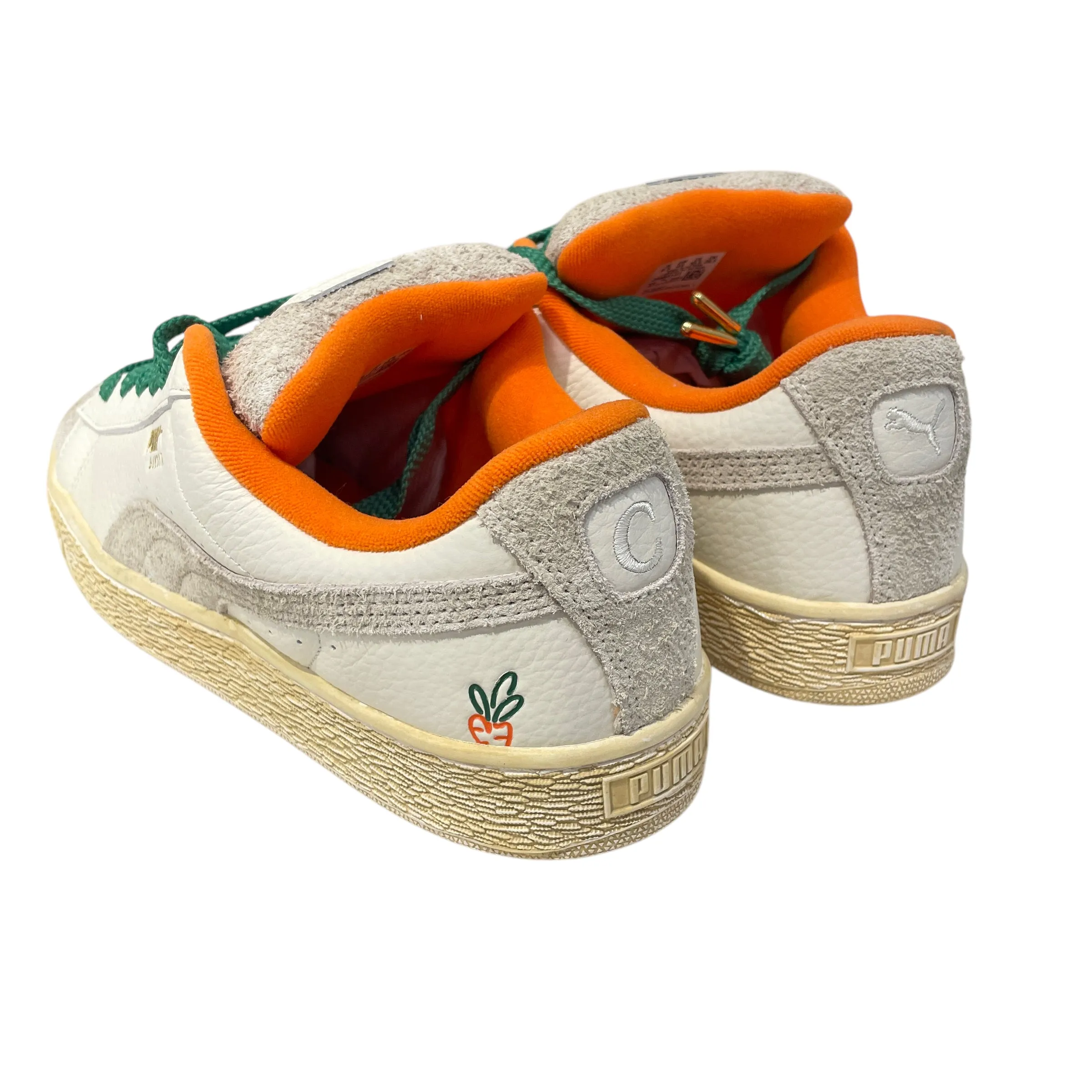 Puma x Carrots/Low-Sneakers/US 10.5/Suede/WHT/