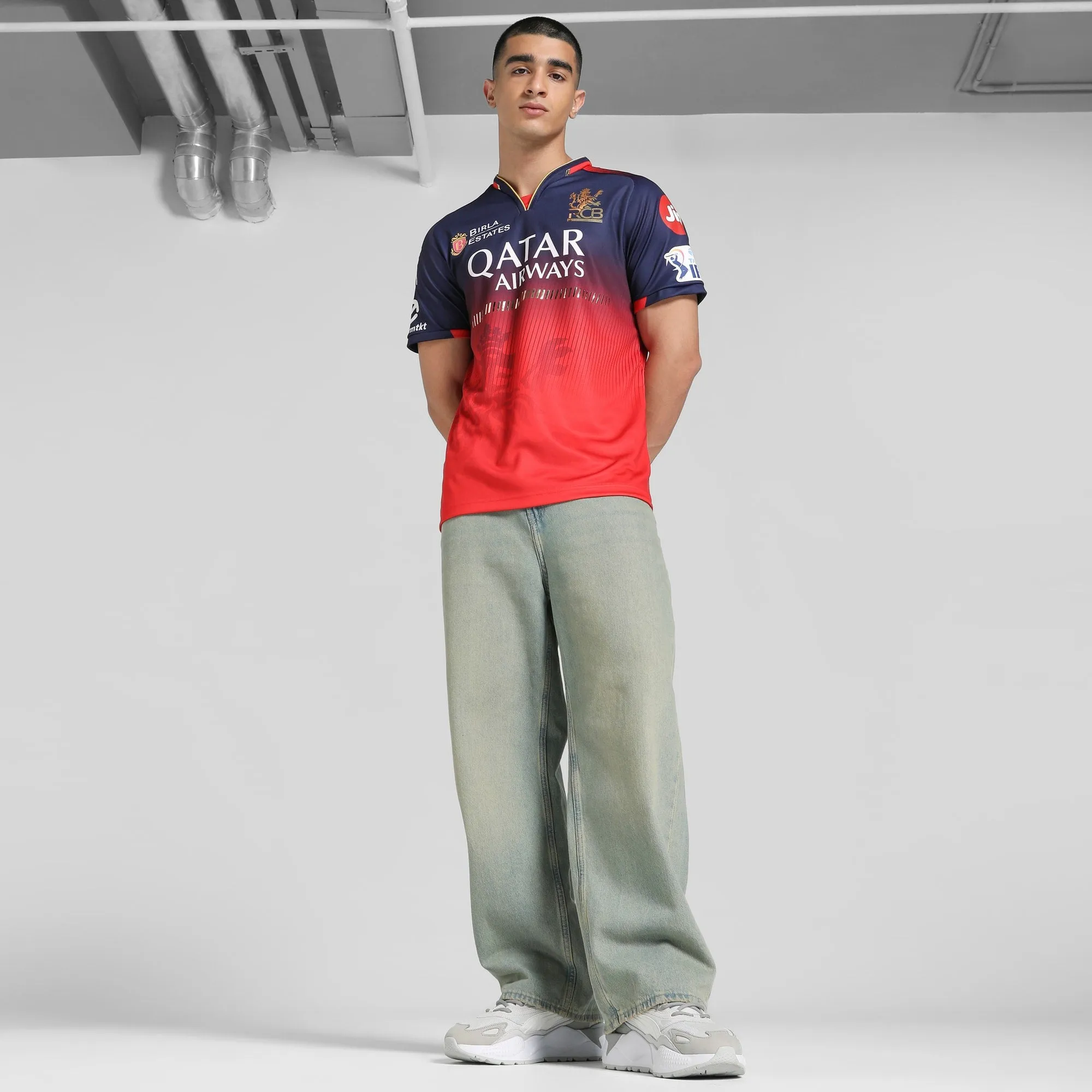 PUMA X RCB Jersey 2025 (Navy Flame Scarlet)