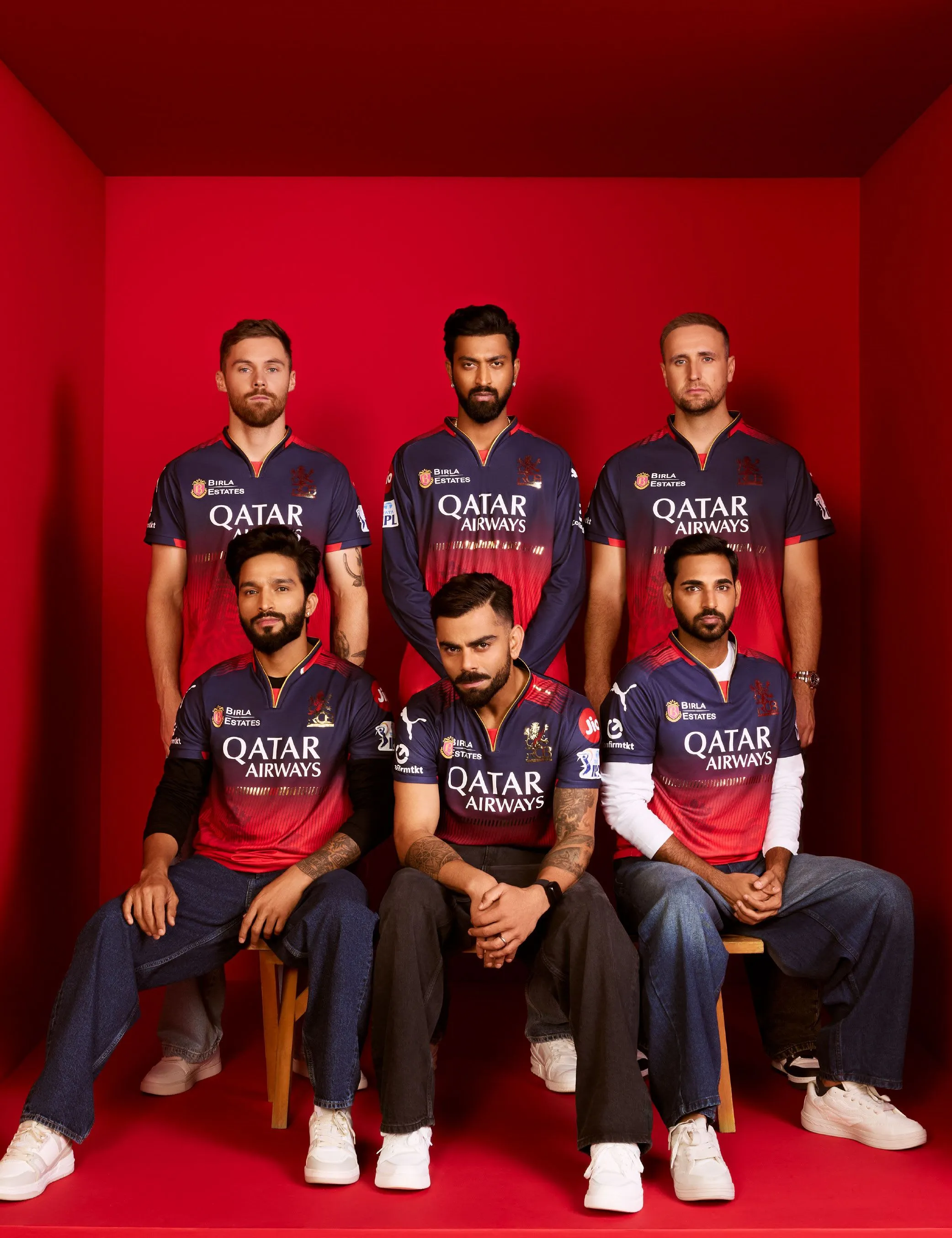 PUMA X RCB Jersey 2025 (Navy Flame Scarlet)