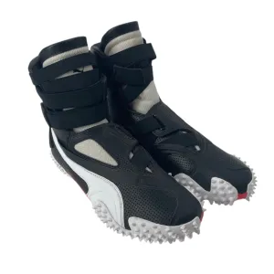 PUMA/Hi-Sneakers/US 6/Leather/BLK/WHITE SOLE RED HARDWARE
