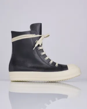 Rick Owens Runway Sneakers LCT Leather Black Milk Milk