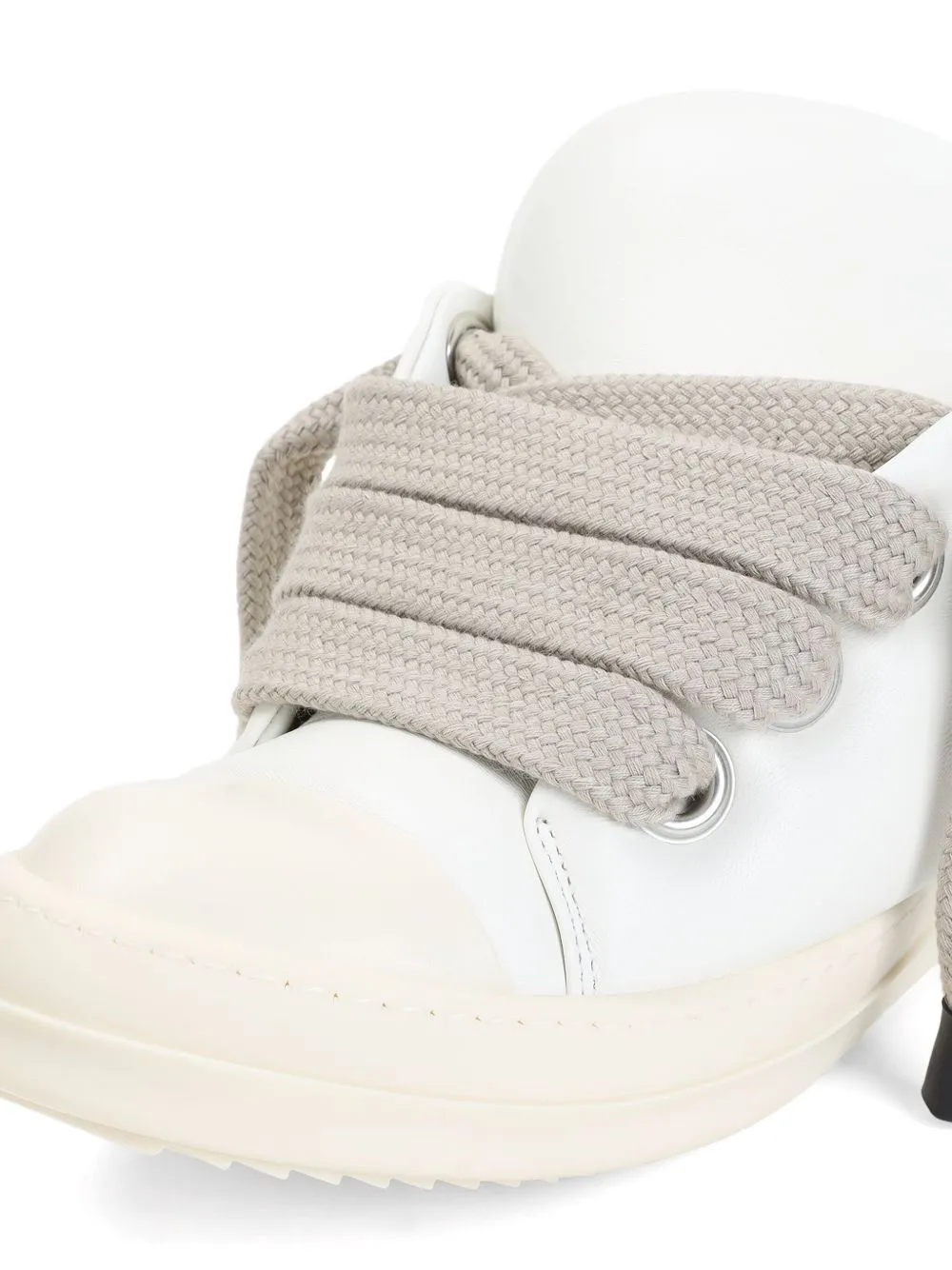 RICK OWENS - Women Leather Jumbolace Low Sneaks