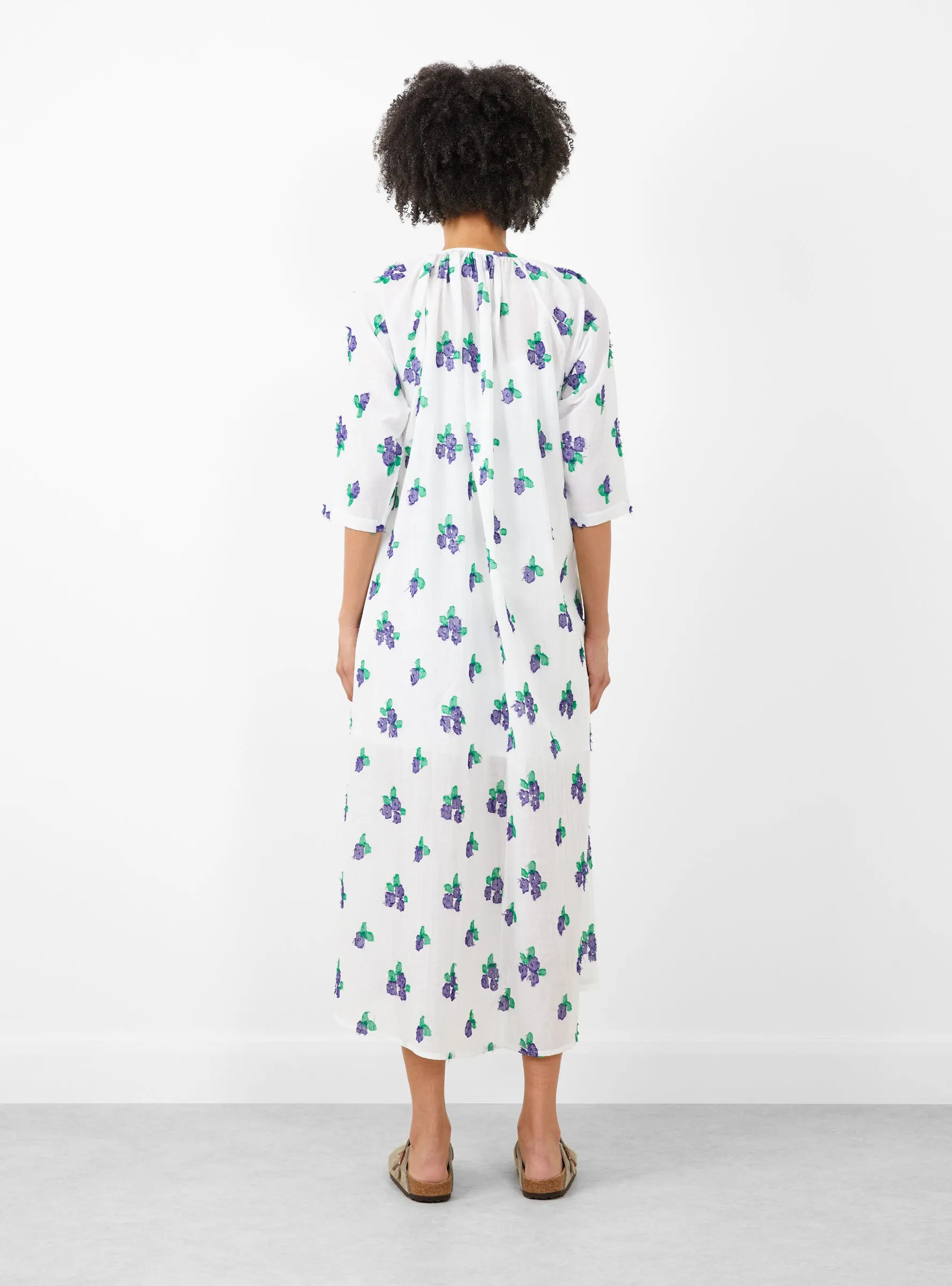 Sherazade Hand Woven Long Dress White
