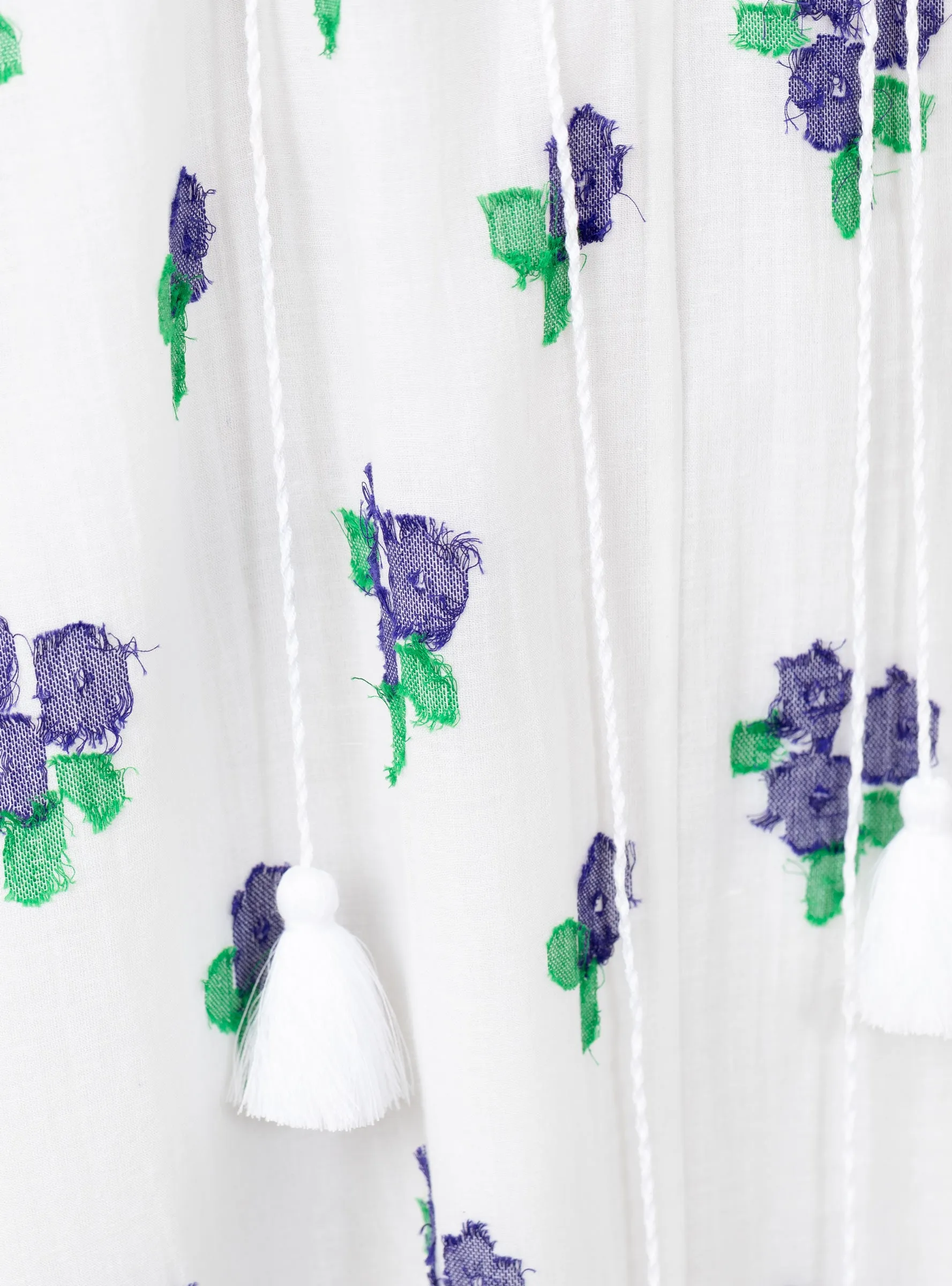 Sherazade Hand Woven Long Dress White