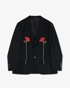 Simone Rocha - Men's Classic Embroidered Blazer - (Black/Red)