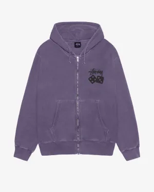 Stssy - Men's Dice Pig. Dyed Zip Hoodie -  (Grape)