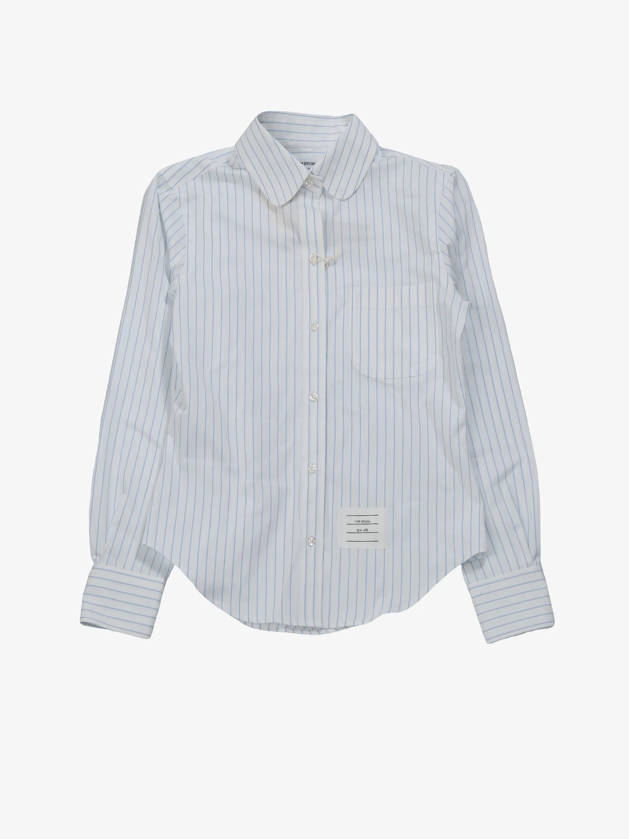 THOM BROWNE - Women Classic Long Sleeve Round Collar Shirt
