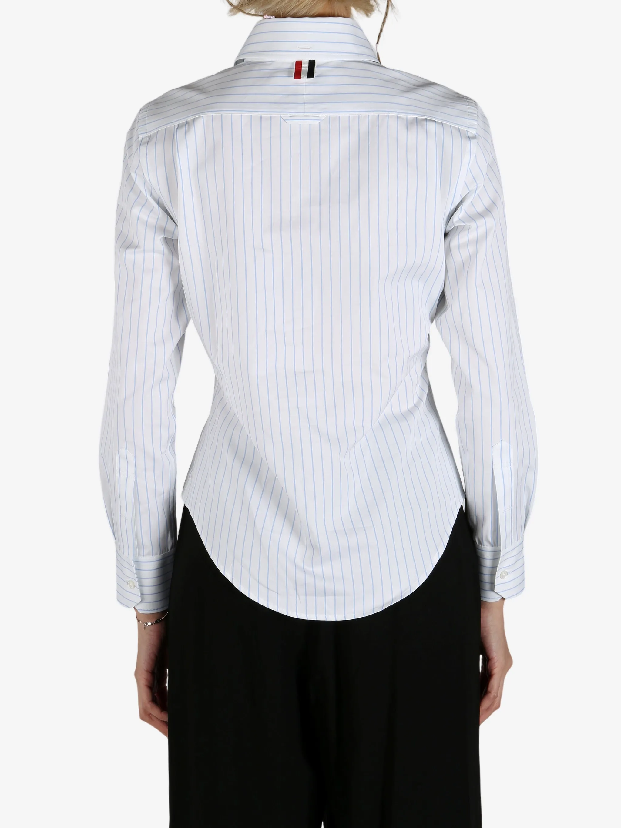 THOM BROWNE - Women Classic Long Sleeve Round Collar Shirt