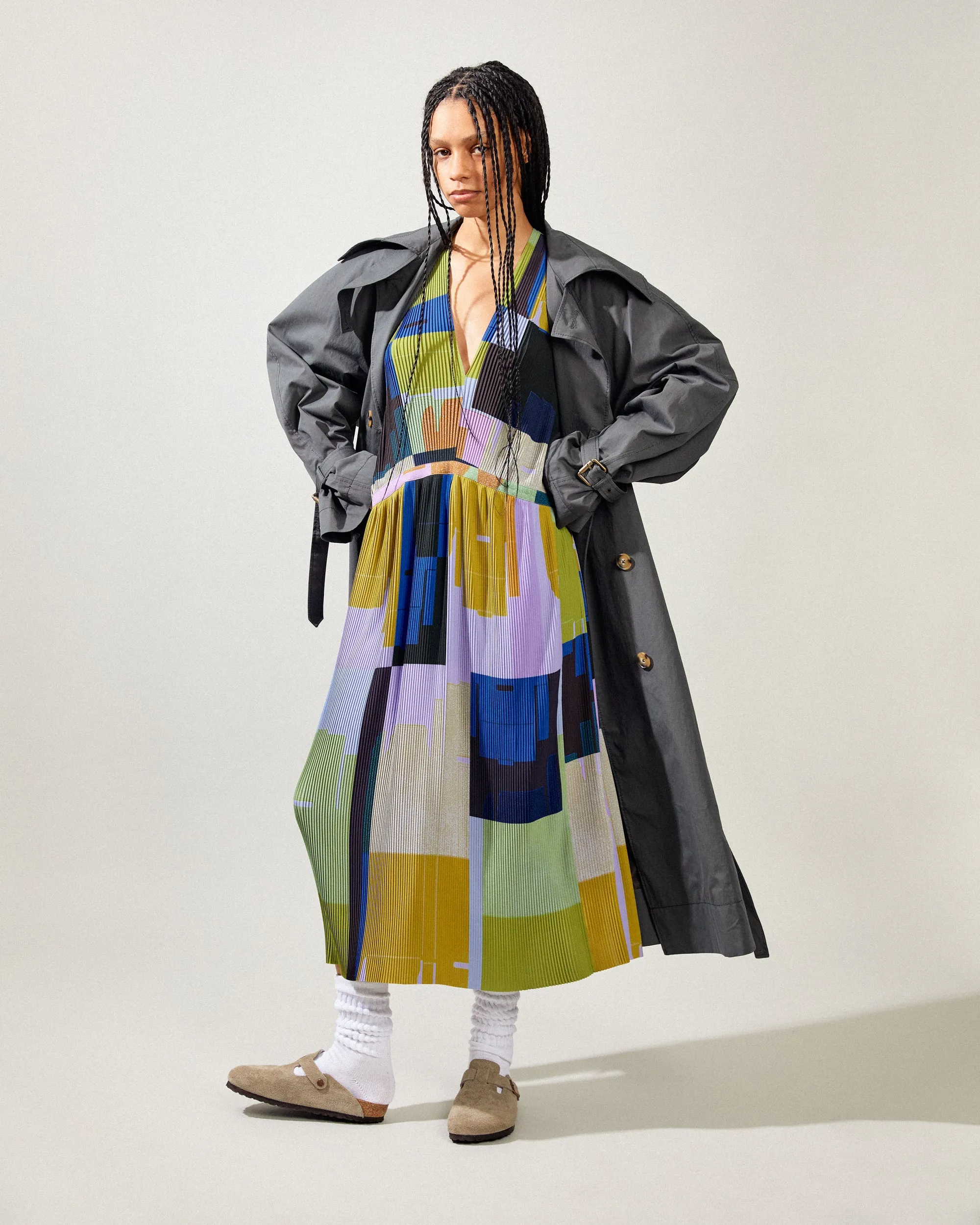 Transit Plisse Dress Multi