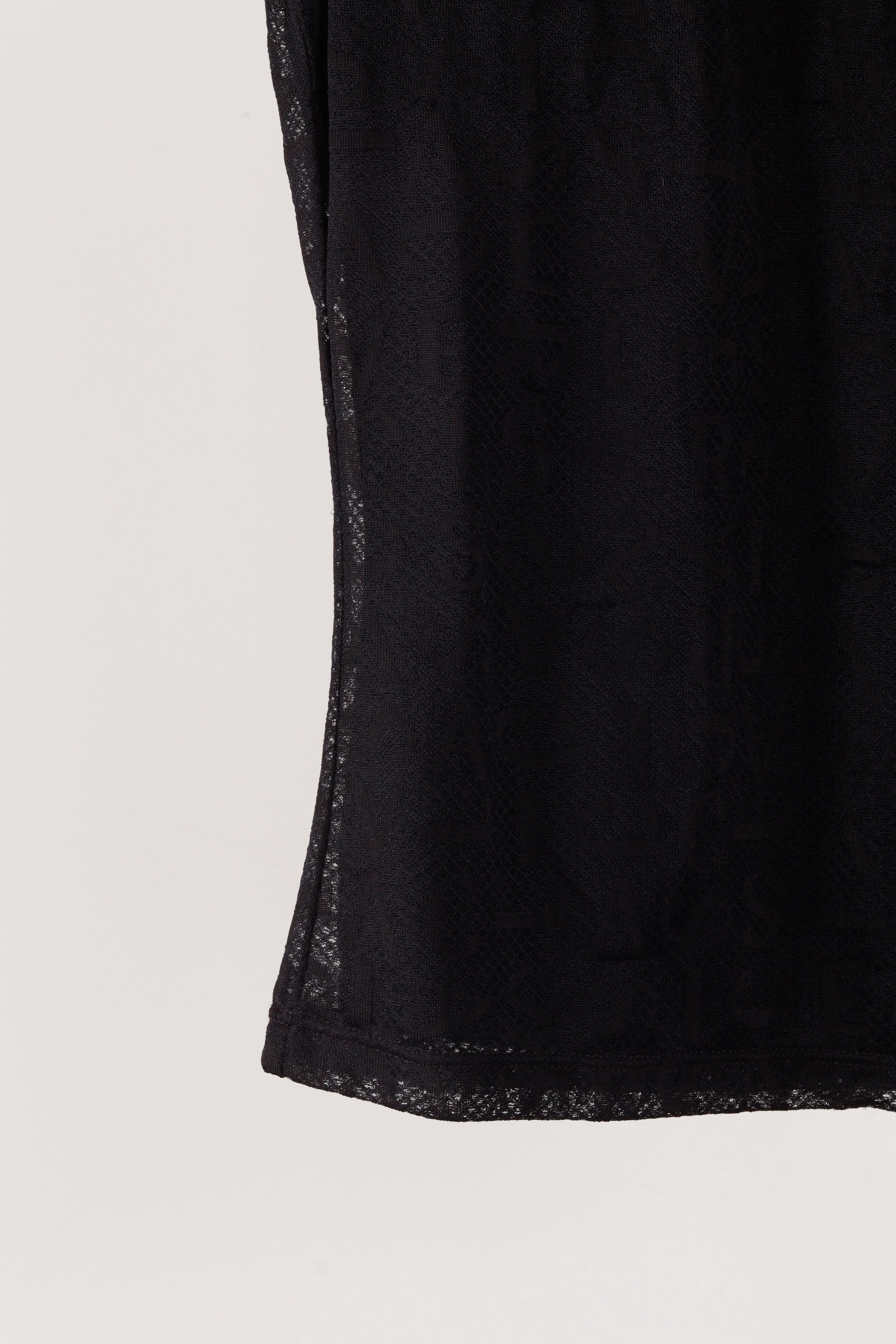 Versace Classic Women's 'Monochrome Spell Out Print' Sheer S/S Top Black