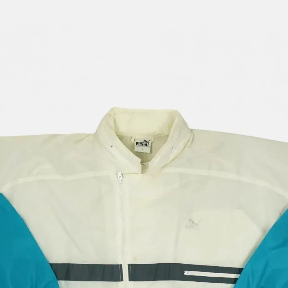 Vintage Puma Blue Windbreaker Jacket (XL)