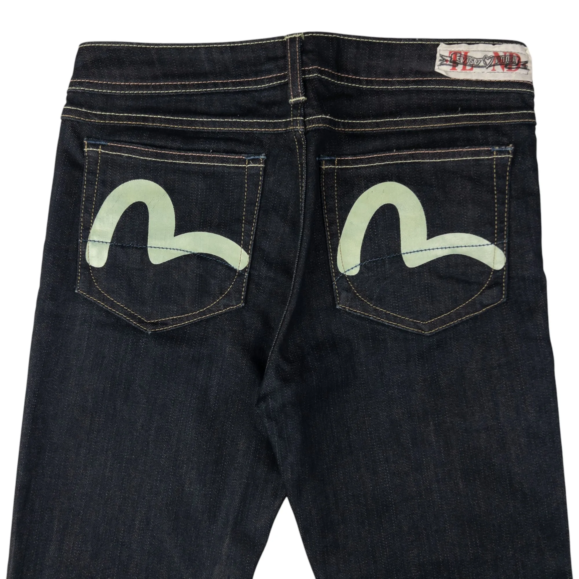 Vintage Puma X Evisu Double Gull Japanese Denim Jeans Size W29