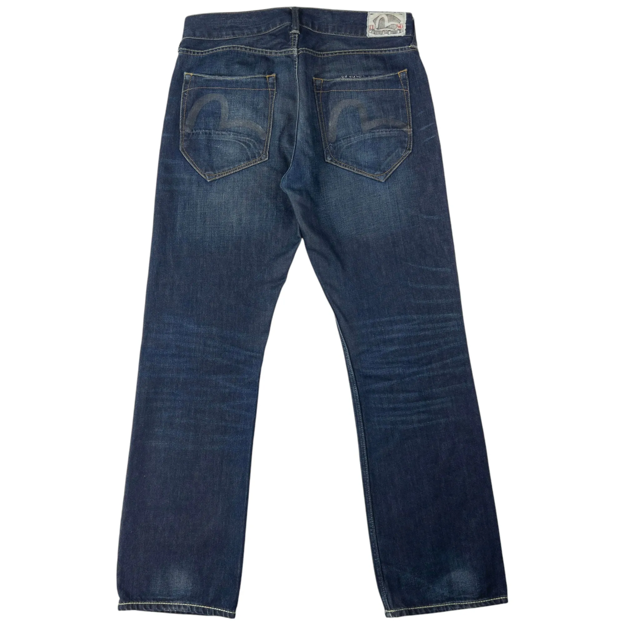 Vintage Puma X Evisu Double Gull Japanese Denim Jeans Size W34