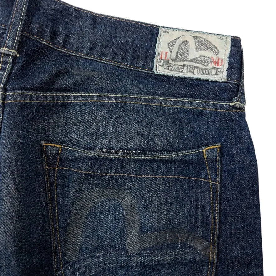 Vintage Puma X Evisu Double Gull Japanese Denim Jeans Size W34